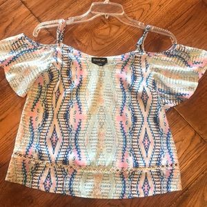bebe crop shirt extra small